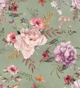 Aurinkolippa bird and peonies